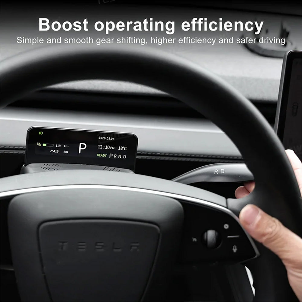 Tesla Smart Gear Shift & HUD Display for 2026+ Model Y & 2024+ Model 3 ...