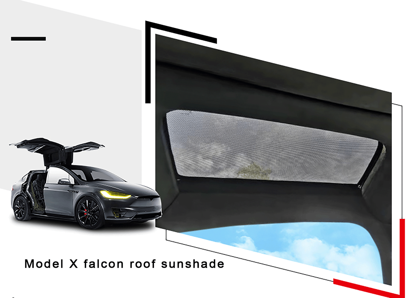 Roof Sunshade For Tesla Model X