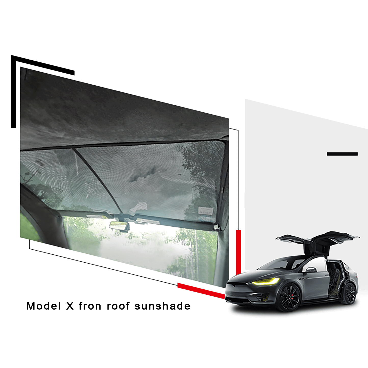 Roof Sunshade For Tesla Model X