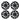 Set of four gloss black 18-inch Prismata wheel covers for Tesla Model 3 Standard 2026+