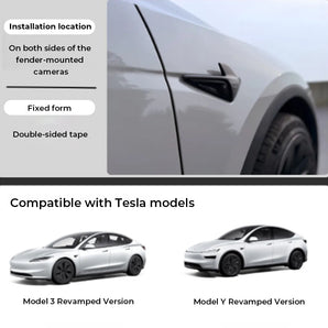 Glossy real carbon fiber camera cover for Tesla Model 3 and Model Y
