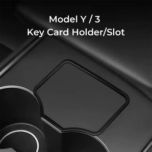 Automotive-grade adhesive backing installation for Tesla Model 3/Y NFC key card holder frame