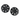 Black wheel covers for Tesla Model Y, aerodynamic replacement hubcaps set