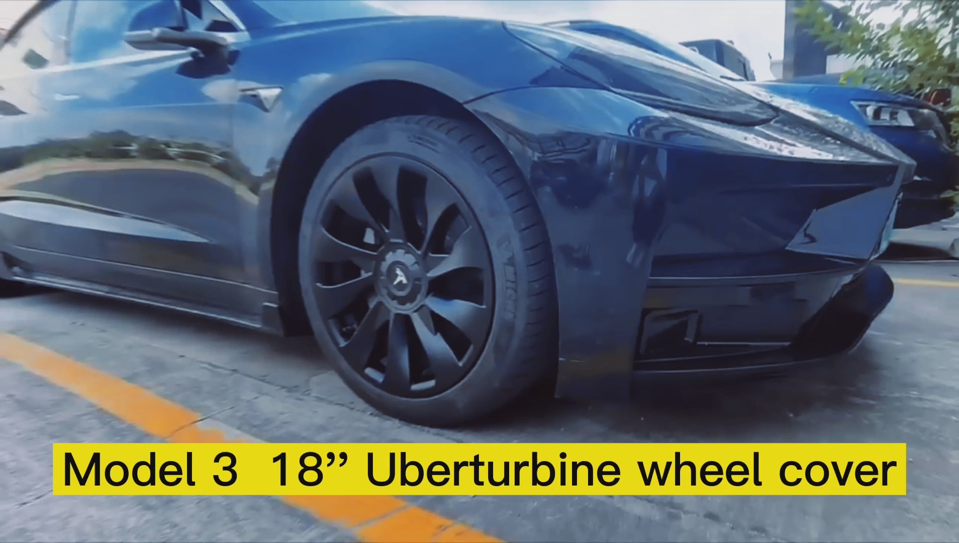 Enjoliveur de roue 4pcs 18in Wheel Cover Hubcap Blanc Noir Jante Cover  Remplacement pour Tesla Model 3 2017‑2022 - Cdiscount Auto