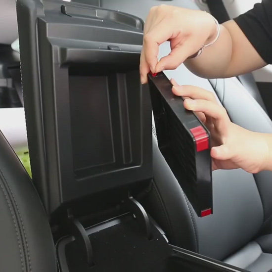 Tesla Model 3 Model Y Hidden Armrest Storage Compartment Box Installation Video