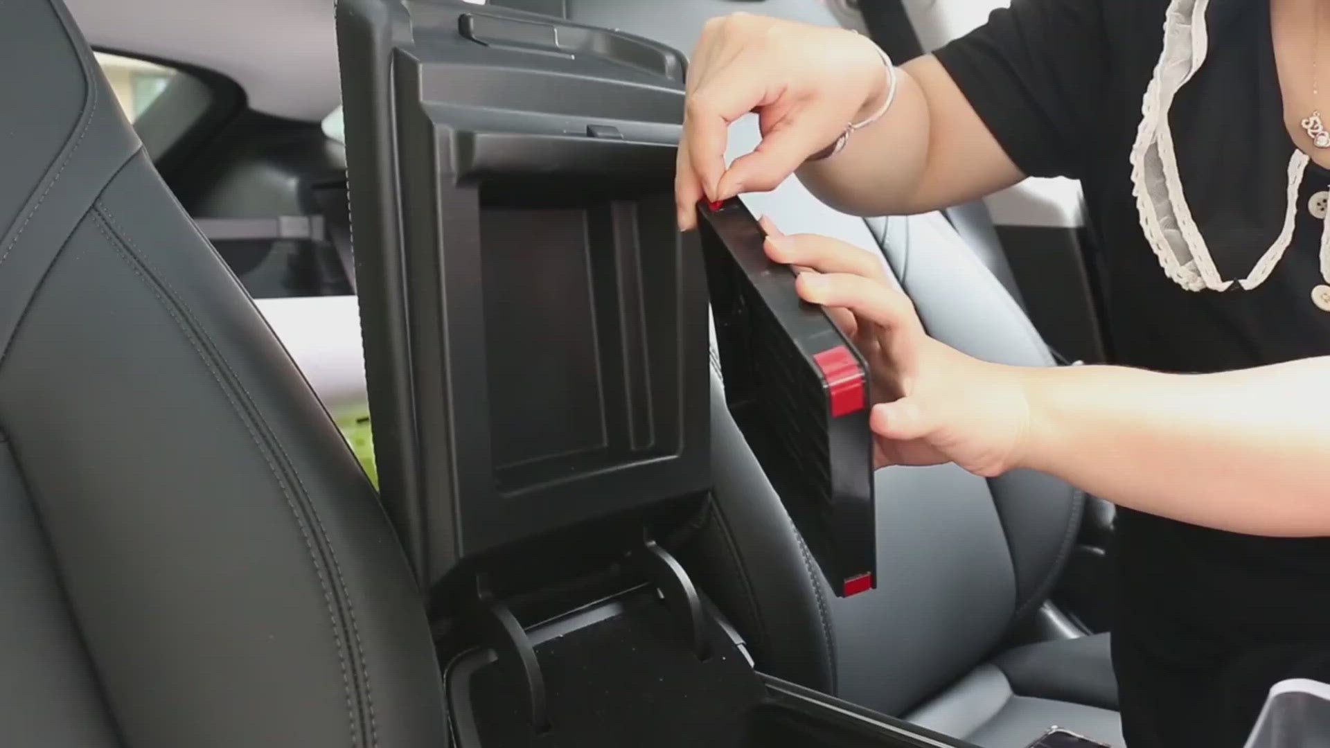 Secret compartment box under the armrest for Tesla Model 3 and Y