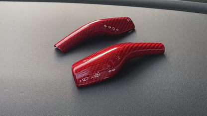 Schalthebelabdeckungen aus Echtkohlefaser für Tesla Model 3/Y