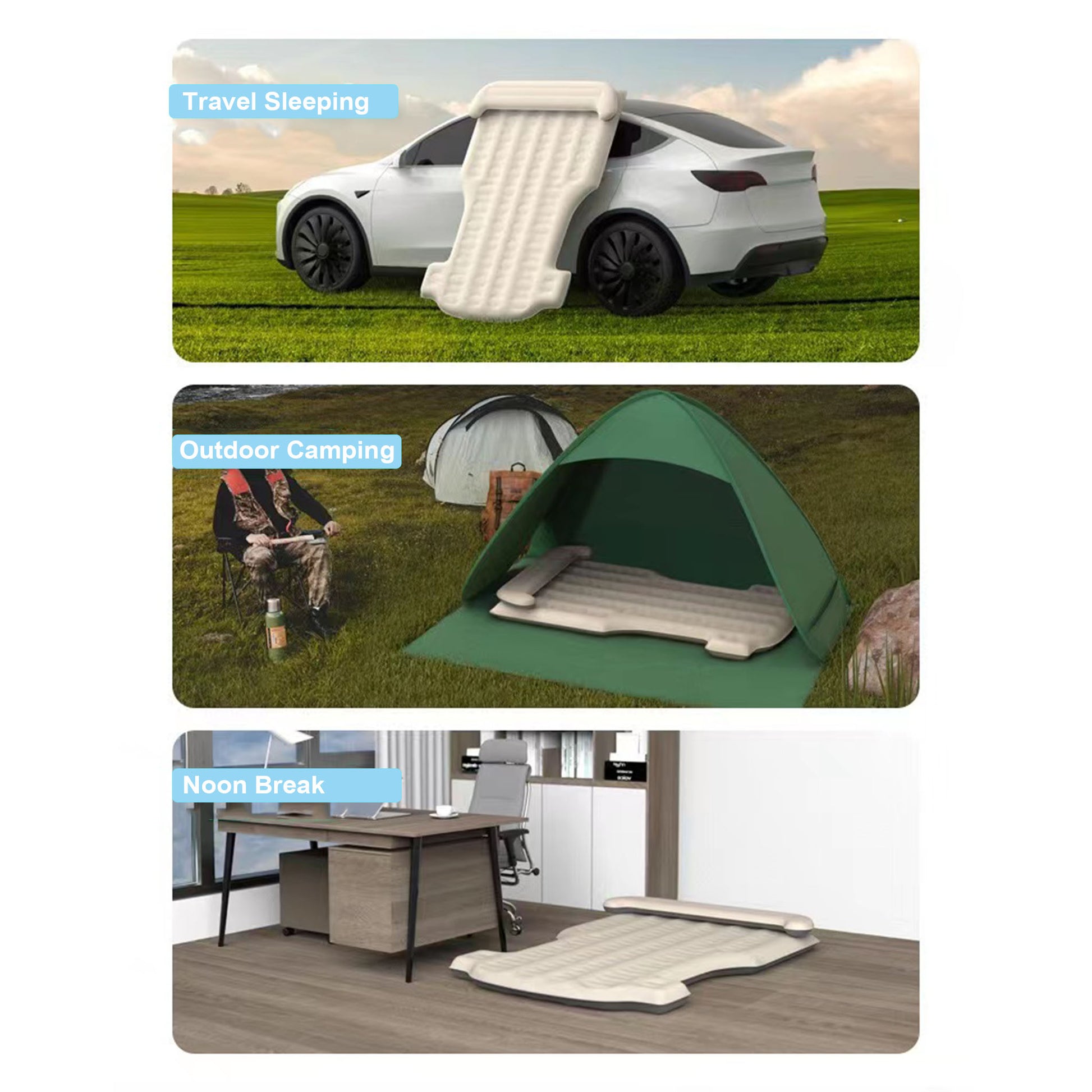 Tesla Matratze Portable Camping Luftbett Kissen für Tesla Model 3 Model Y  Model S Model X Zubehör 2016 2022 Gen 2