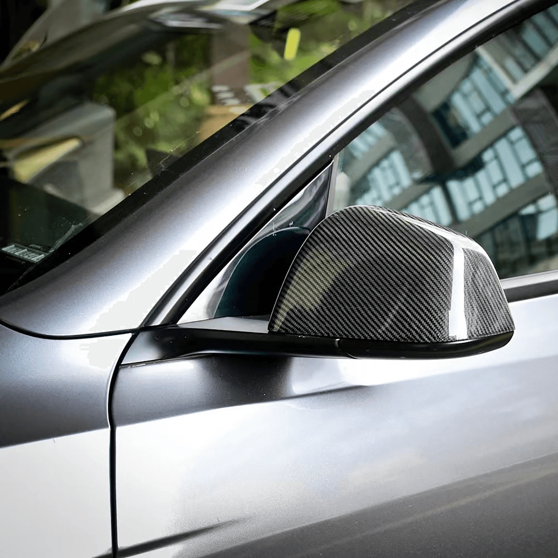 Real Carbon Fiber Mirror Covers For Tesla Model Y-Motor Vehicle Frame & Body Parts-Yeslak