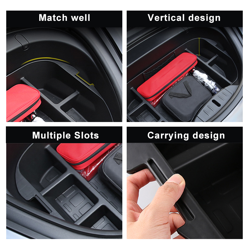 Tesla Front Storage Front Trunk Organizer Storage Box for Tesla Model 3 - Yeslak.com ...