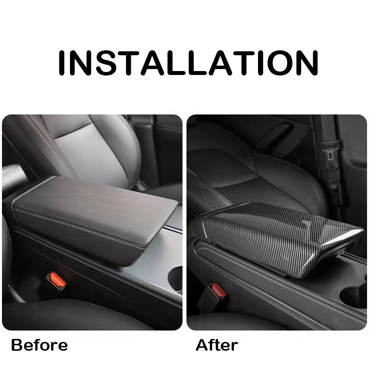 Carbon Fiber Armrest Cover For Tesla Model 3 / Y