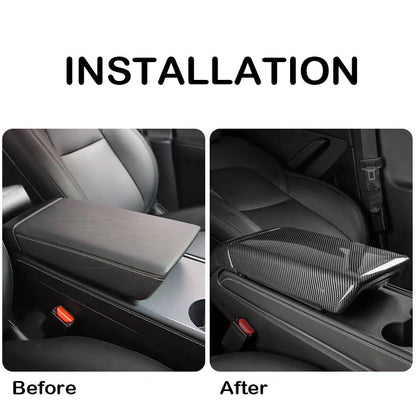 Carbon Fiber Armrest Cover For Tesla Model 3 / Y