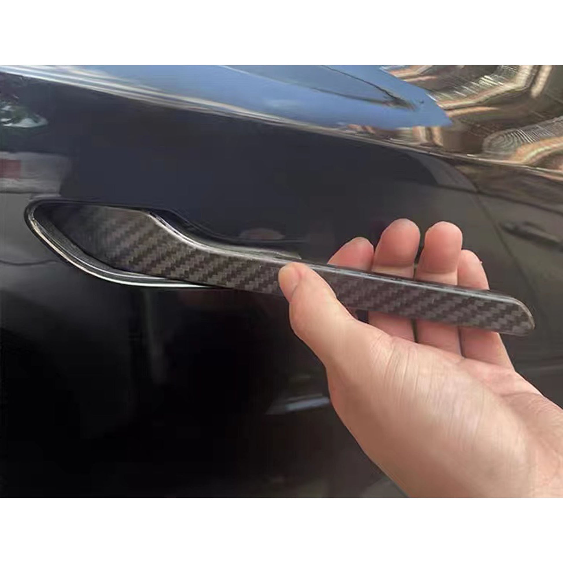 Carbon Fiber Door Handle Covers For Tesla Model 3 & Y & Model 3 Highland