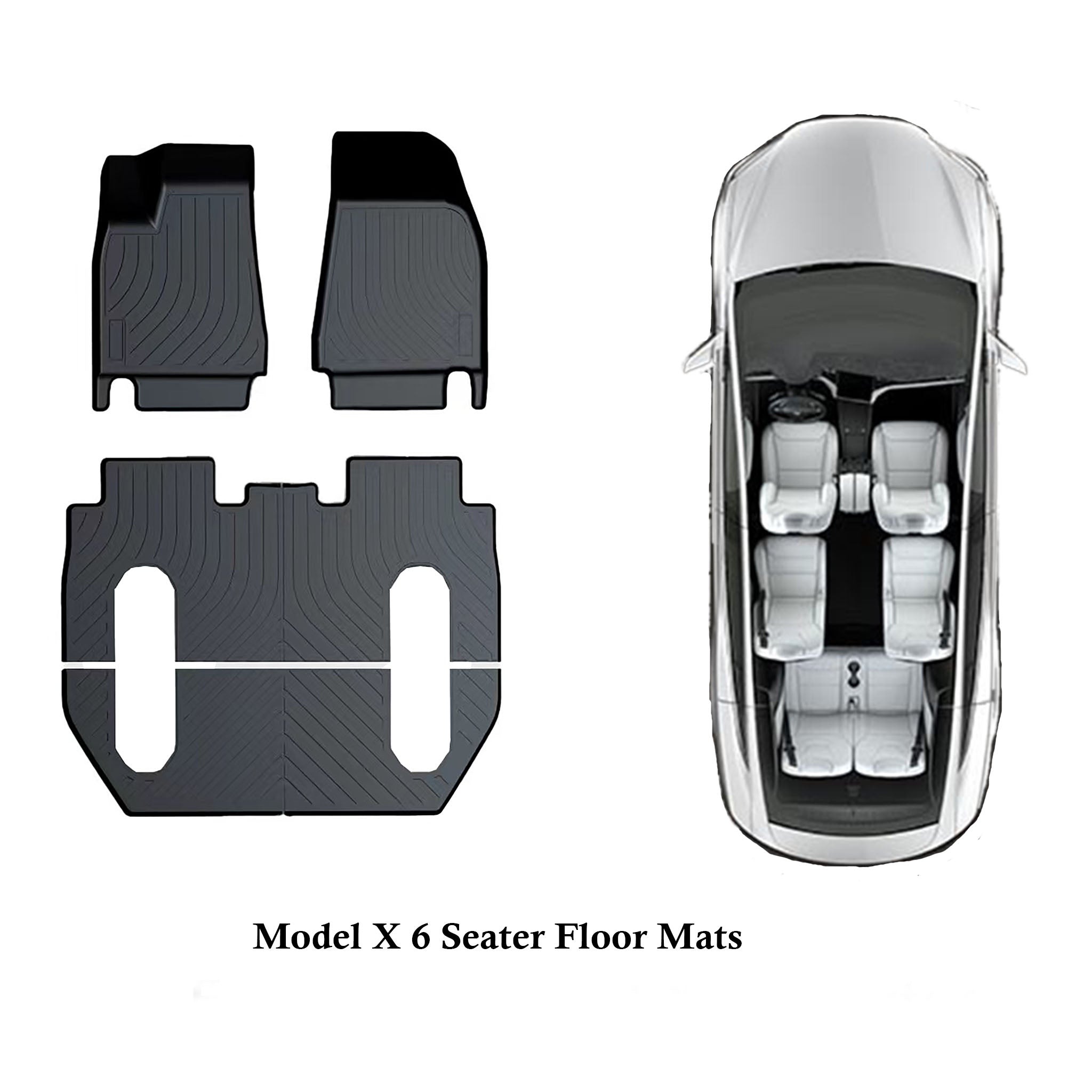 Floor Mats For Tesla Model X 2016-2023-Motor Vehicle Carpet & Upholstery-Yeslak