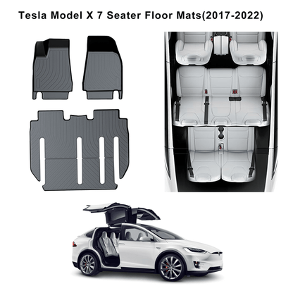 Floor Mats For Tesla Model X 2016-2023-Motor Vehicle Carpet & Upholstery-Yeslak