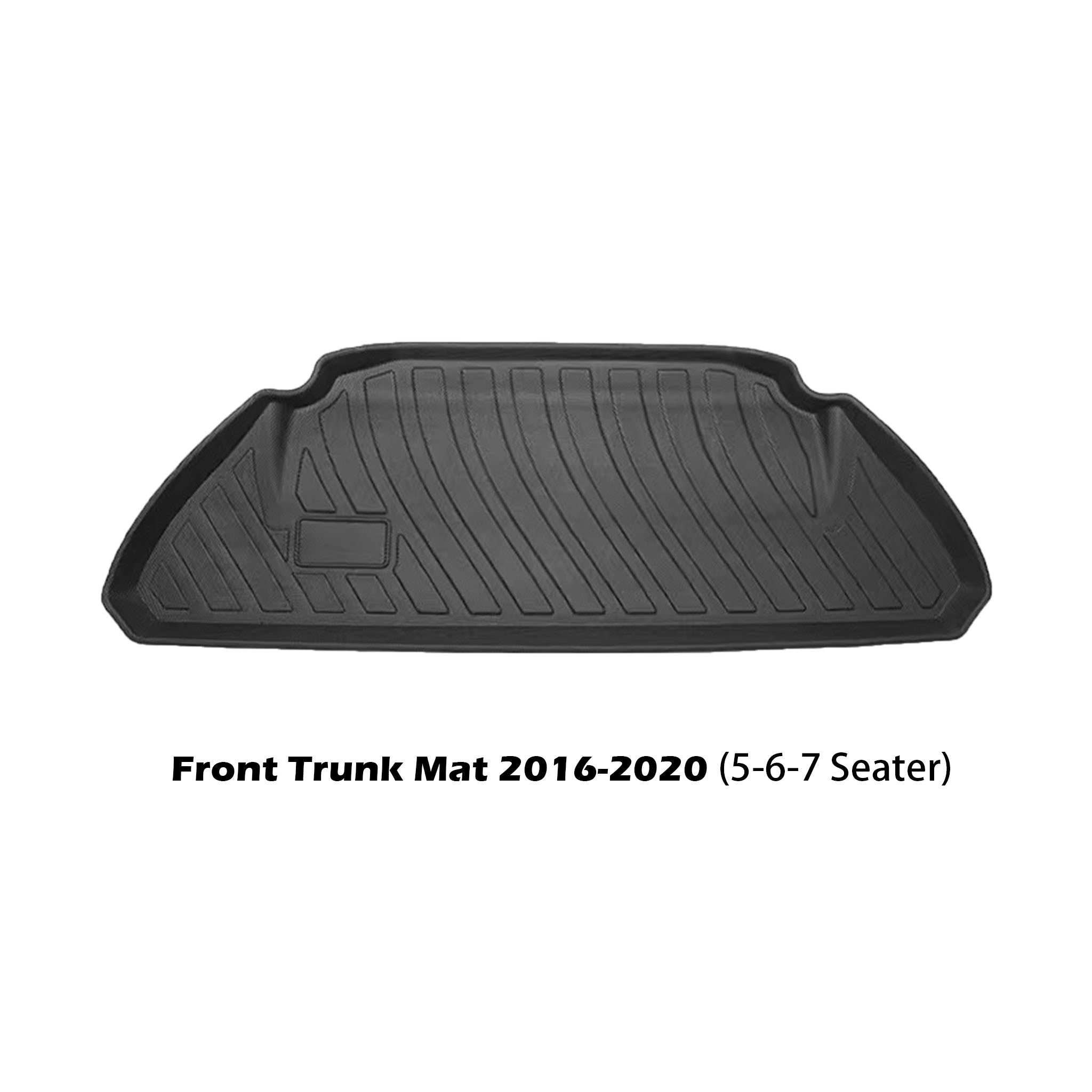 Model X Front Rear Trunk Well Mats 2016-2023-Motor Vehicle Carpet & Upholstery-Yeslak