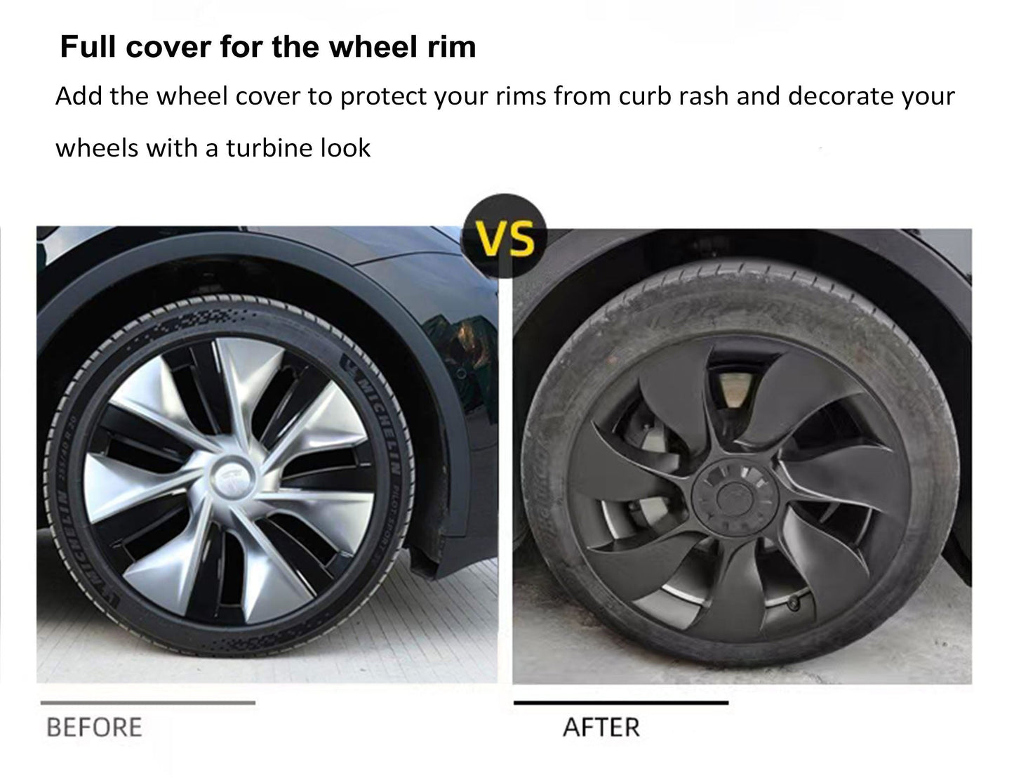 1 Pcs Performace Wheel Covers For Tesla Model Y 19 '' Gemini Wheels-Yeslak