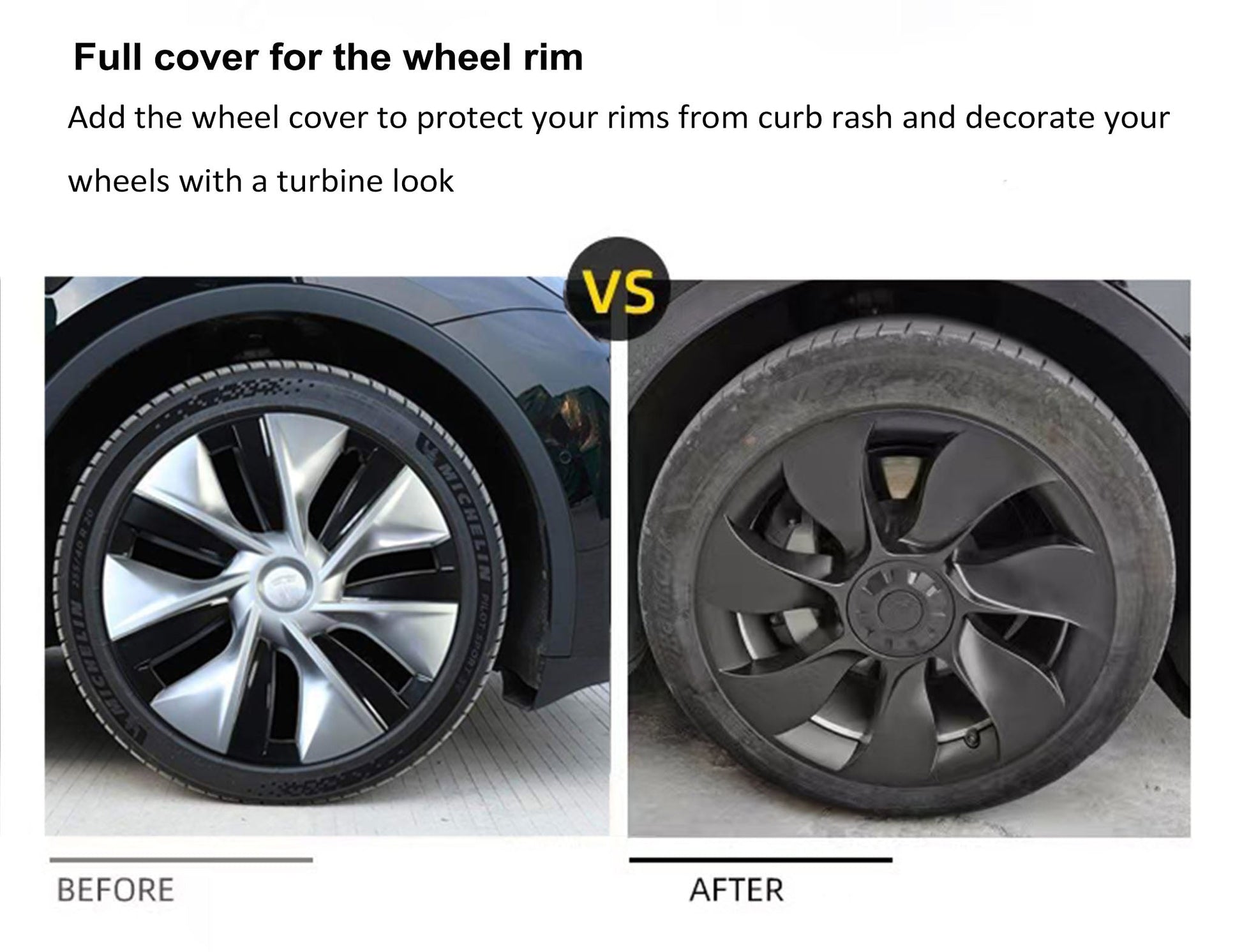 1 Pcs Performace Wheel Covers For Tesla Model Y 19 '' Gemini Wheels-Yeslak