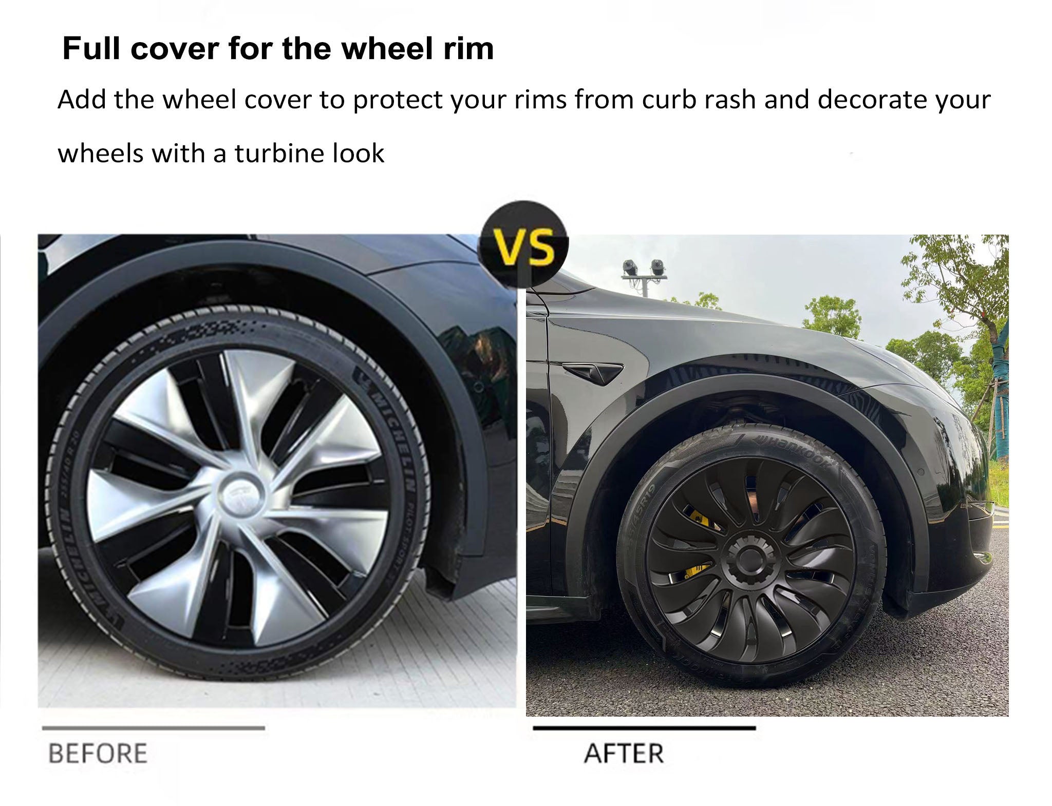 Wheel Covers for Tesla Model Y 19'' Gemini Wheels-Motor Vehicle Tire Accessories-Yeslak