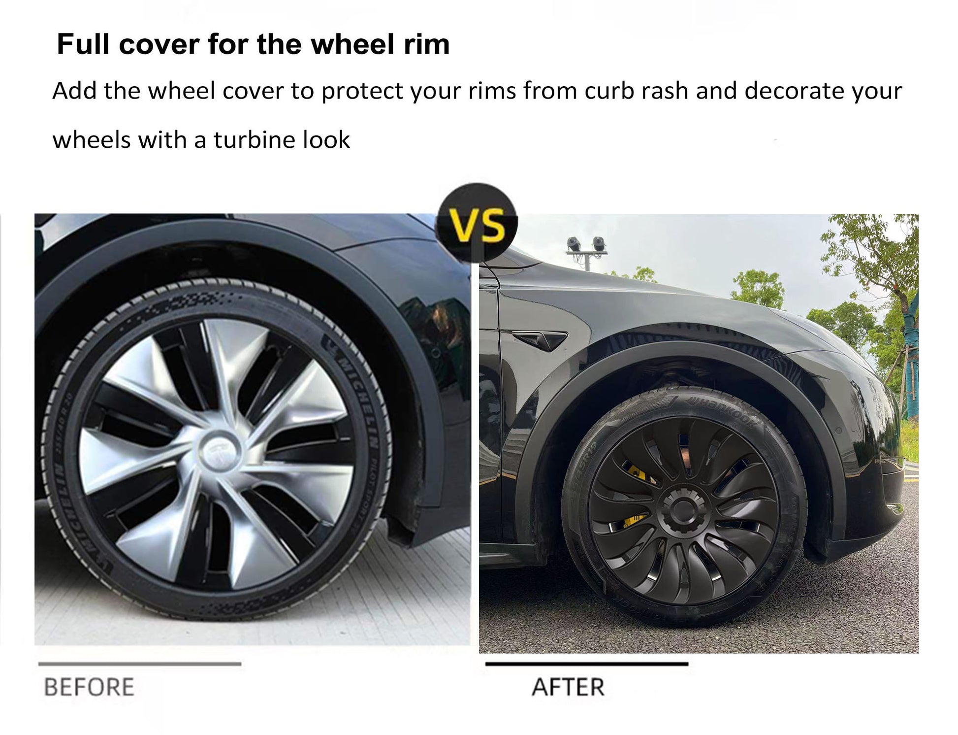 Tesla Model Y 19'' Gemini Wheels Cover Replacement Hubcaps