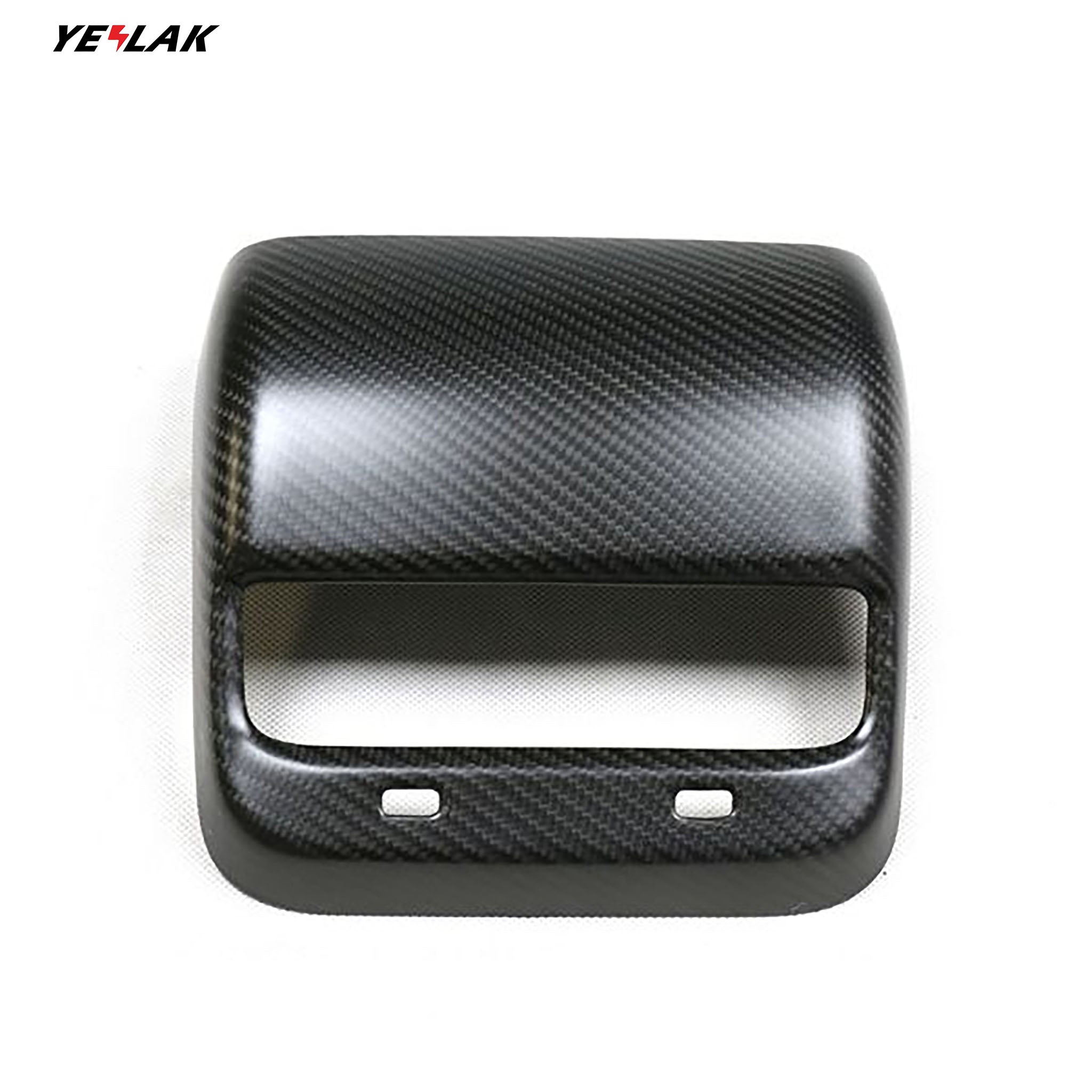 Carbon Fiber Rear AC Outlet Cover For Tesla Model 3 & Y by Yeslak