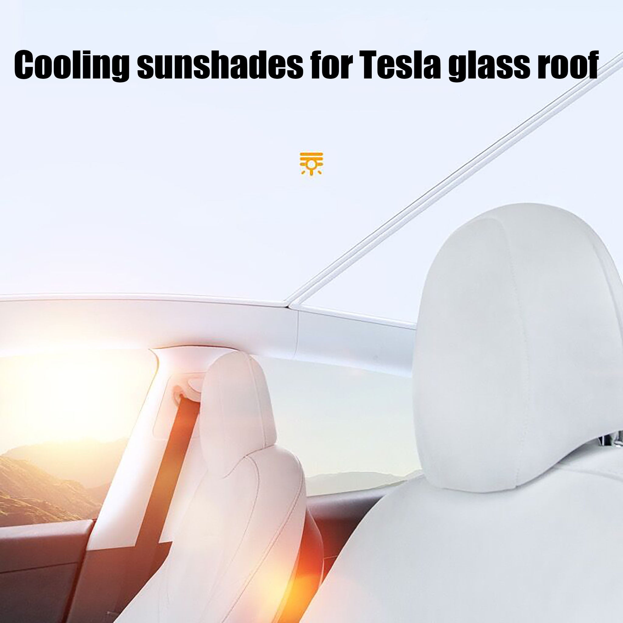 Cooling Glass Roof Sunshades for Tesla Model 3&Y