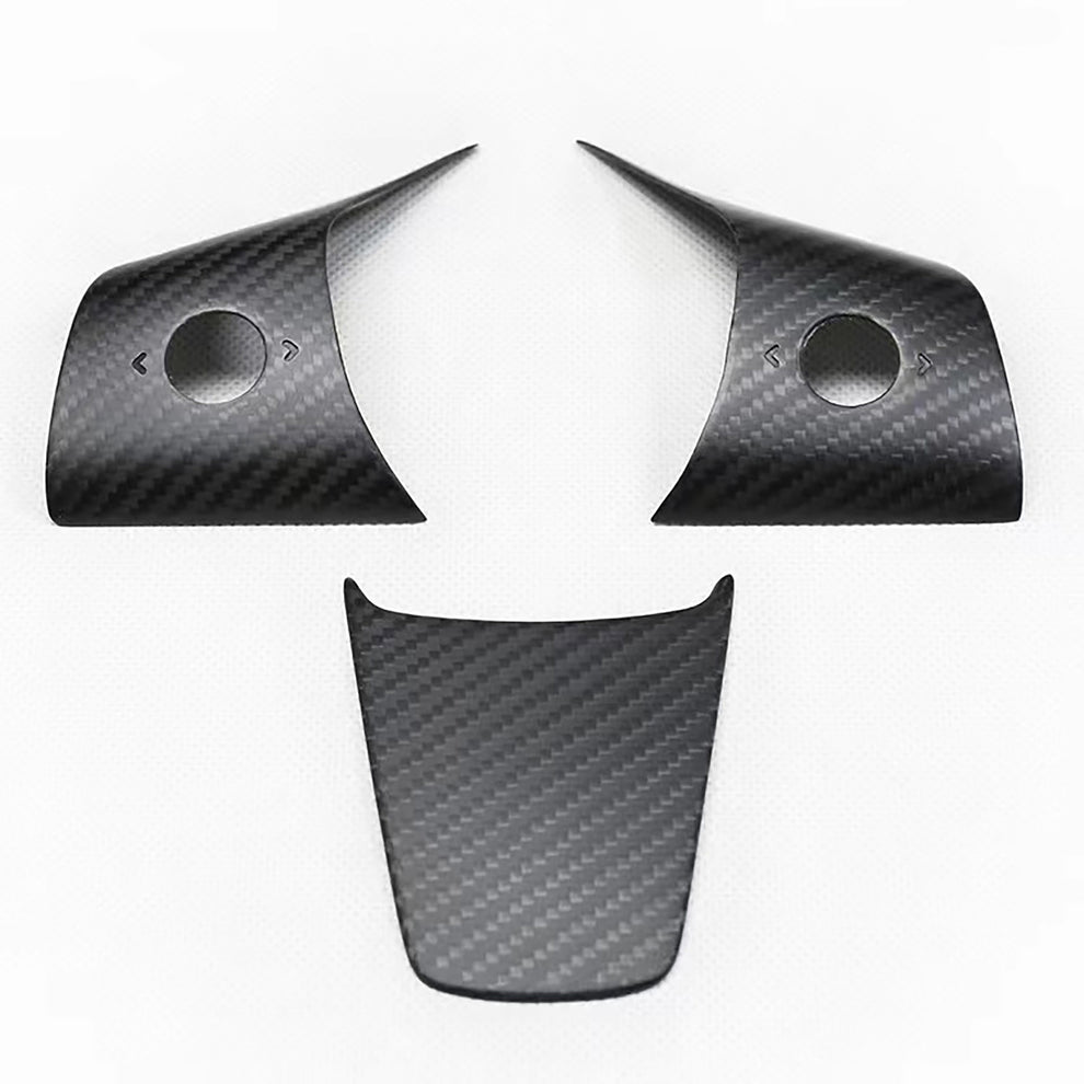 Carbon Fiber Steering Wheel Wrap For Tesla Model 3 & Y Yeslak