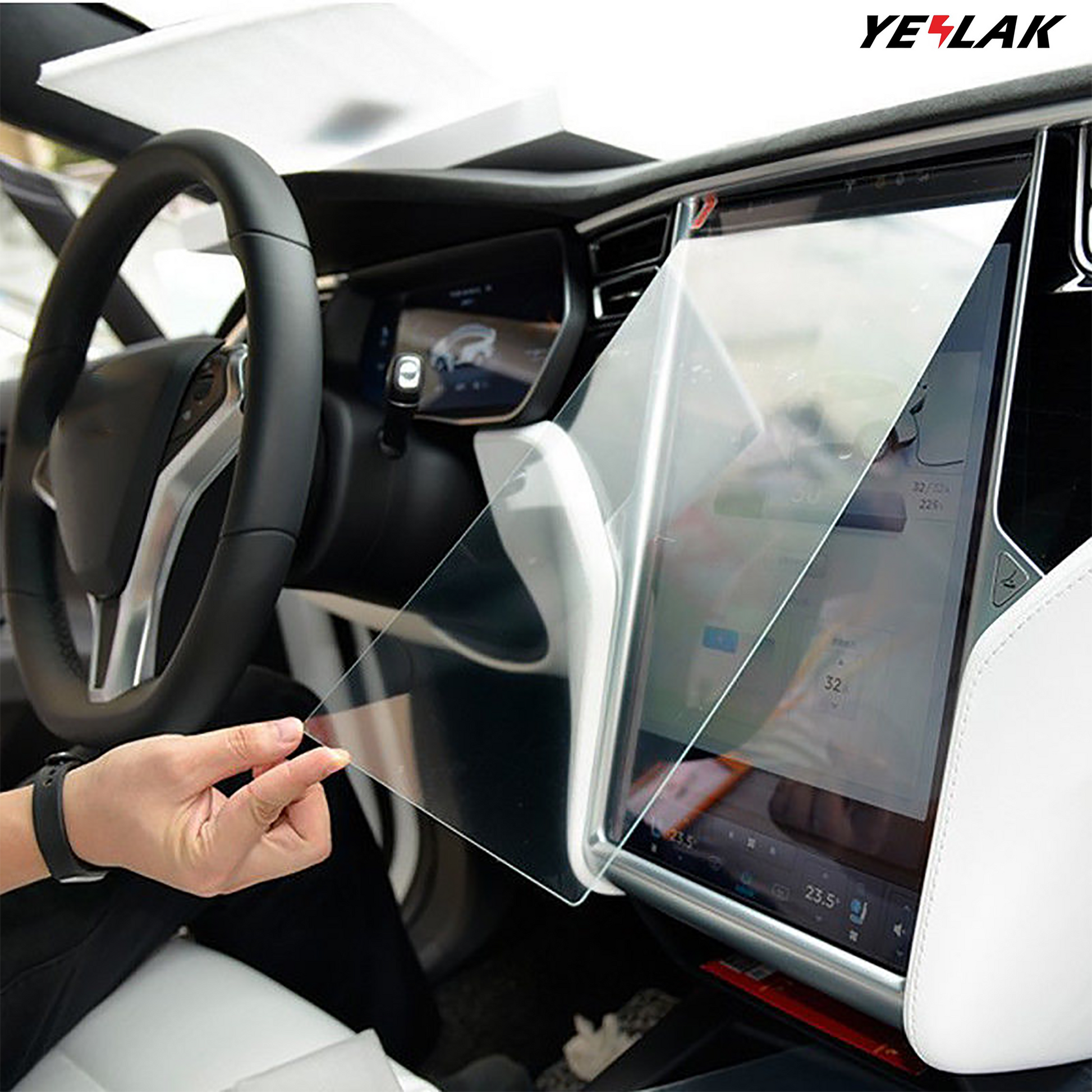 Tempered Glass Screen Protector for Telsa Model X/S-Motor Vehicle Interior Fittings-Yeslak