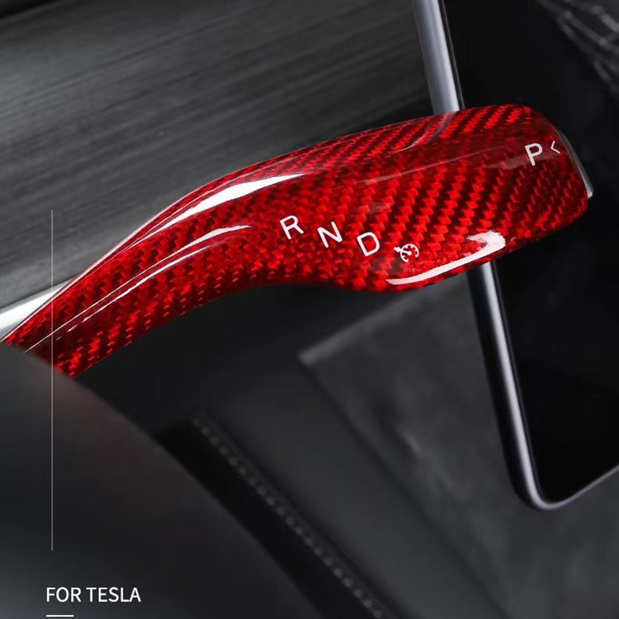 Gear Stalk Covers Real Carbon Fiber for Tesla Model 3/Y-Vehicles & Parts-Yeslak