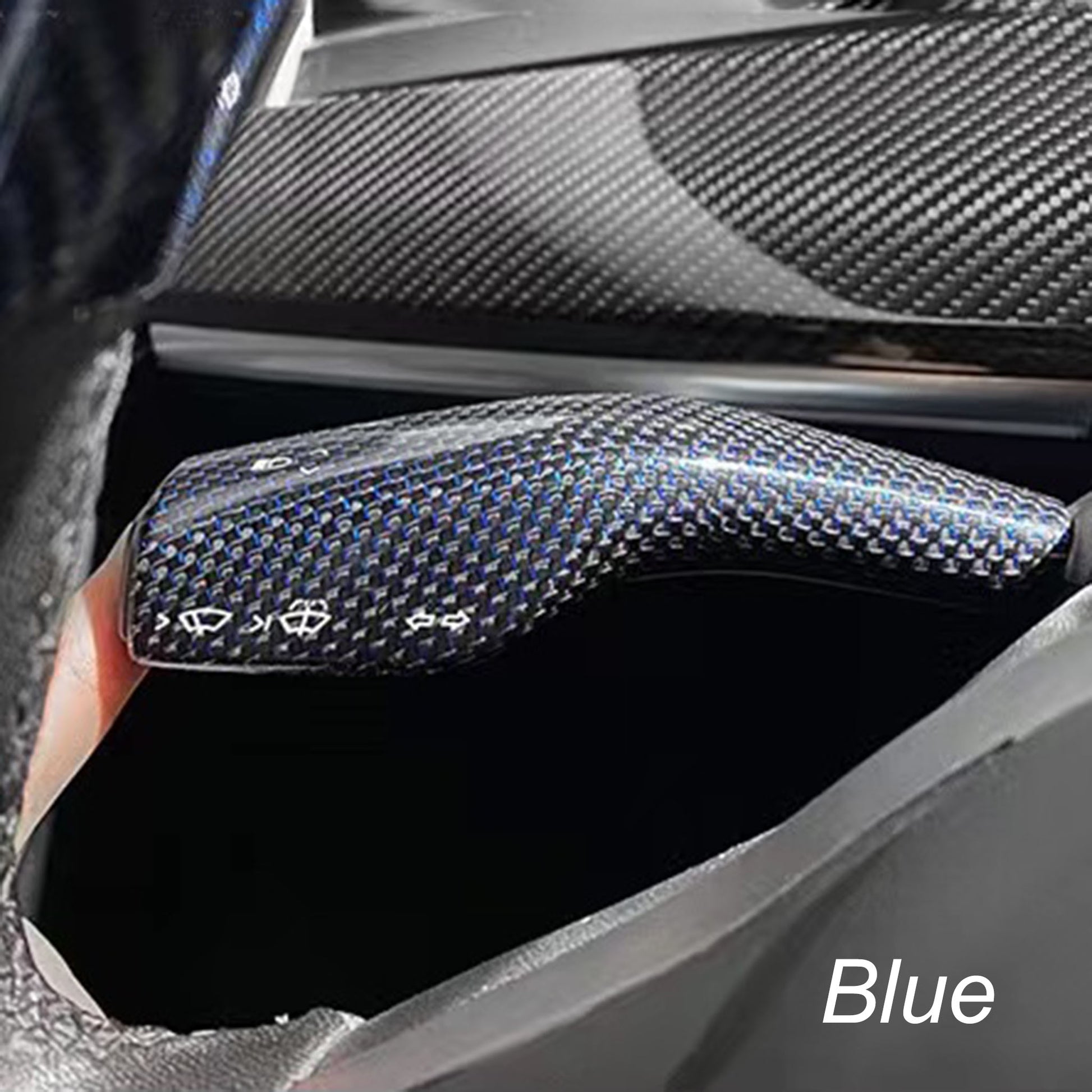 Gear Stalk Covers Real Carbon Fiber for Tesla Model 3/Y-Vehicles & Parts-Yeslak