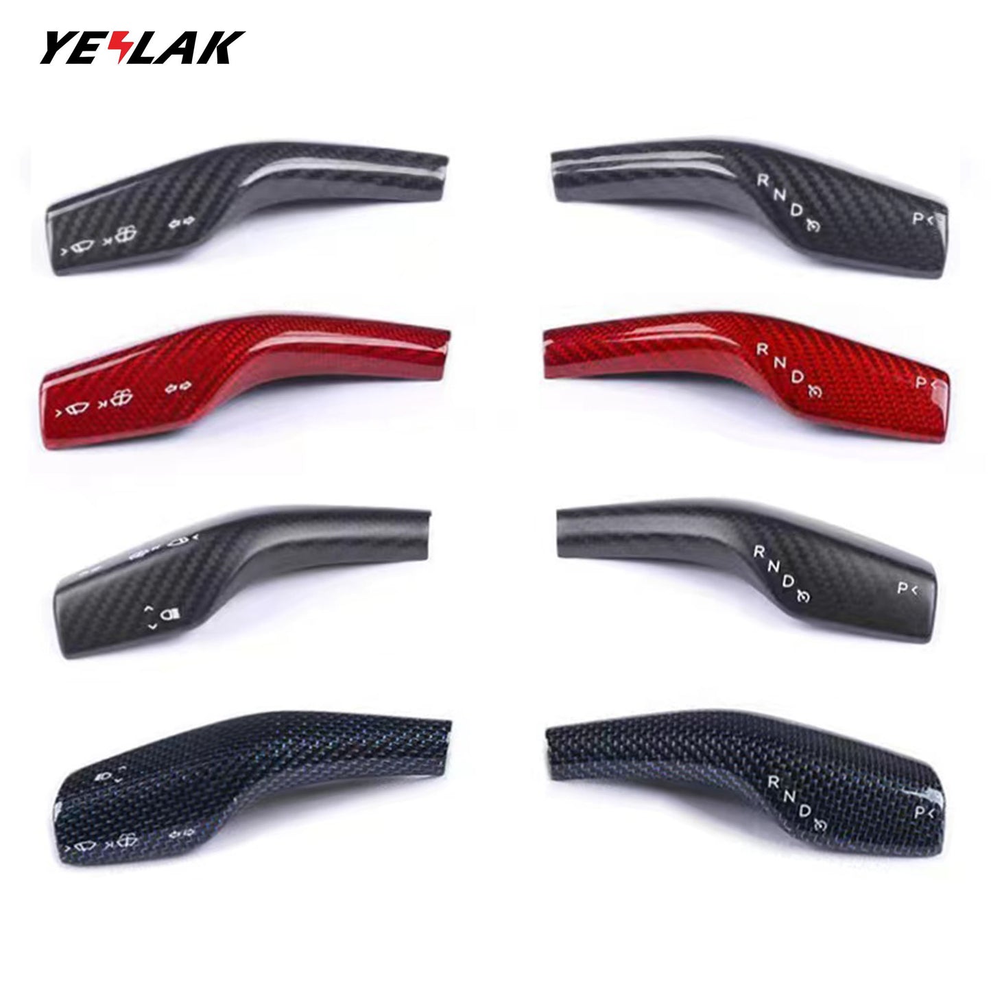 Gear Stalk Covers Real Carbon Fiber for Tesla Model 3/Y-Vehicles & Parts-Yeslak