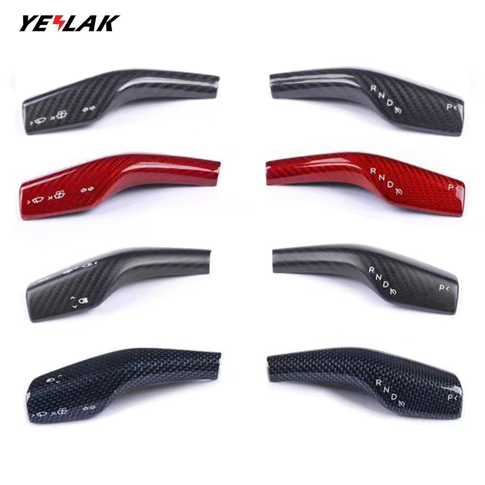 Gear Stalk Covers Real Carbon Fiber for Tesla Model 3/Y-Vehicles & Parts-Yeslak