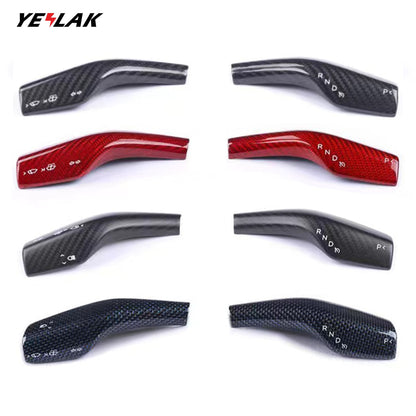 Gear Stalk Covers Real Carbon Fiber for Tesla Model 3/Y-Vehicles & Parts-Yeslak