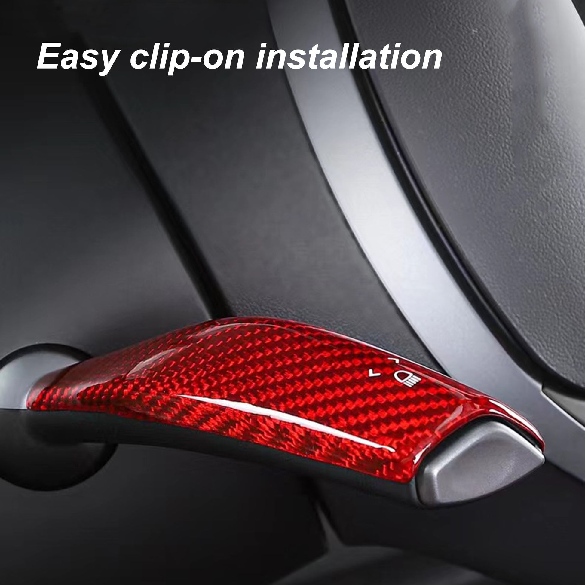 Gear Stalk Covers Real Carbon Fiber for Tesla Model 3/Y-Vehicles & Parts-Yeslak