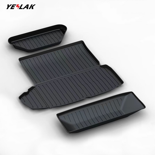 Front Rear Trunk Well Mats For Tesla Model S 2021-2023-Motor Vehicle Carpet & Upholstery-Yeslak
