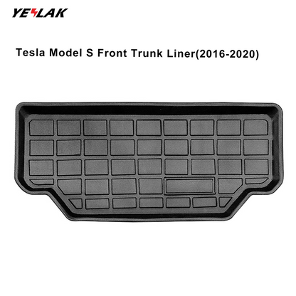 Front Rear Trunk Cargo Mat For Tesla Model S 2016-2020-Motor Vehicle Carpet & Upholstery-Yeslak