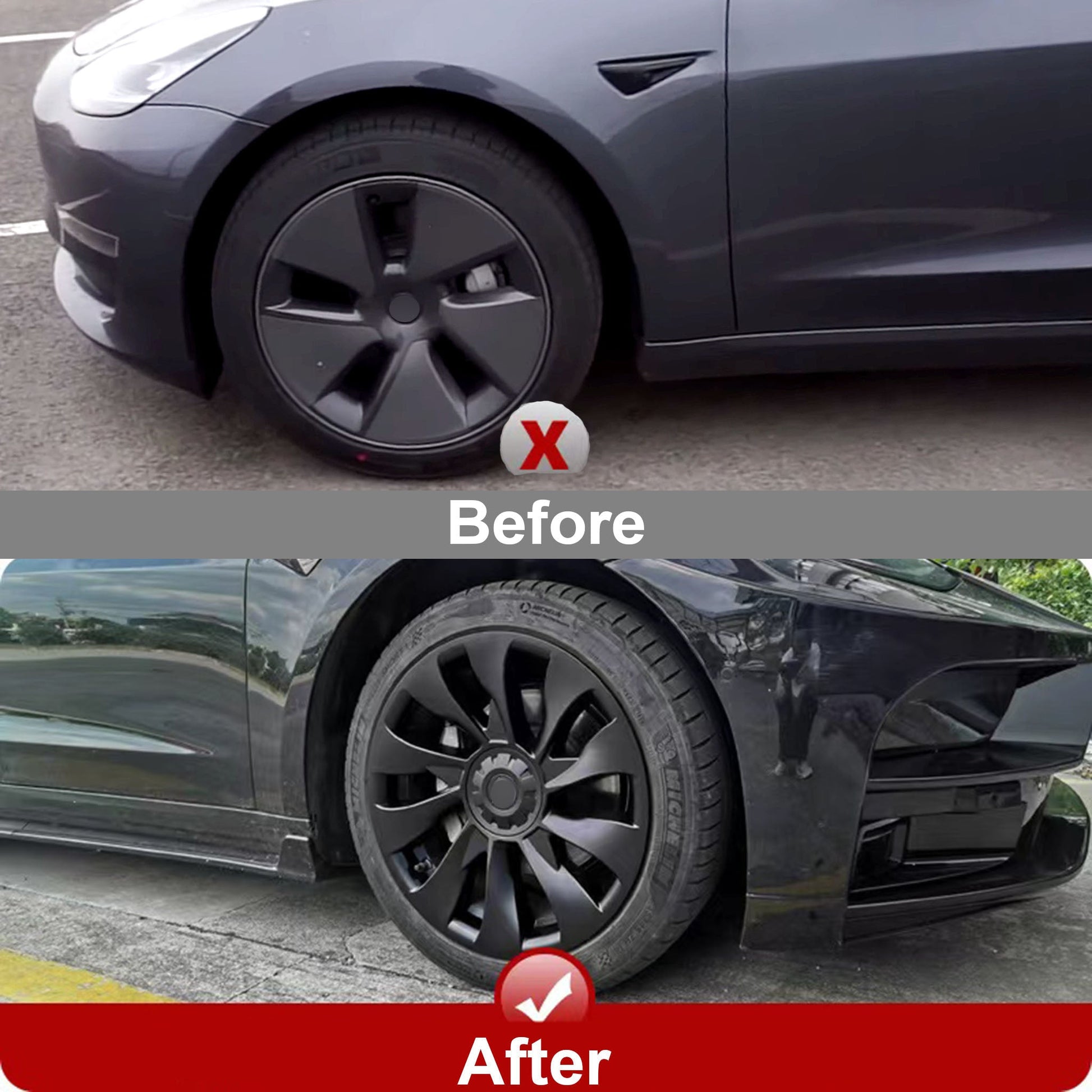 1 pcs of Performance Wheel Covers For Tesla Model 3 18'' Aero Wheels-Yeslak