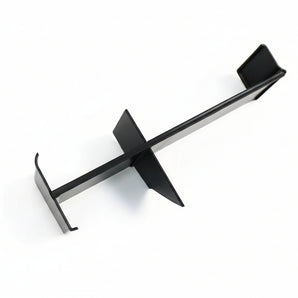 Black glove box organizer rail with mounting clips