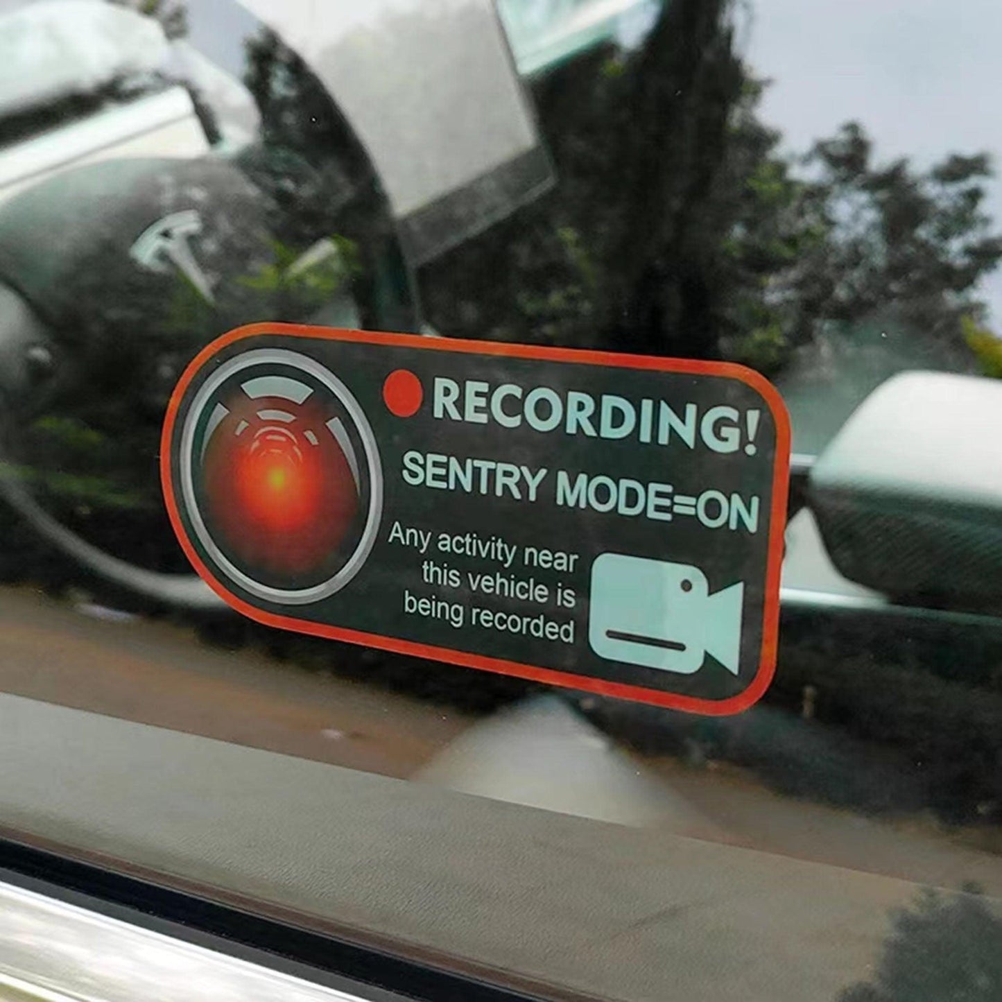 Sentry Mode Record Window Sticker For Tesla Model 3 / Y / S / X-Vehicles & Parts-Yeslak