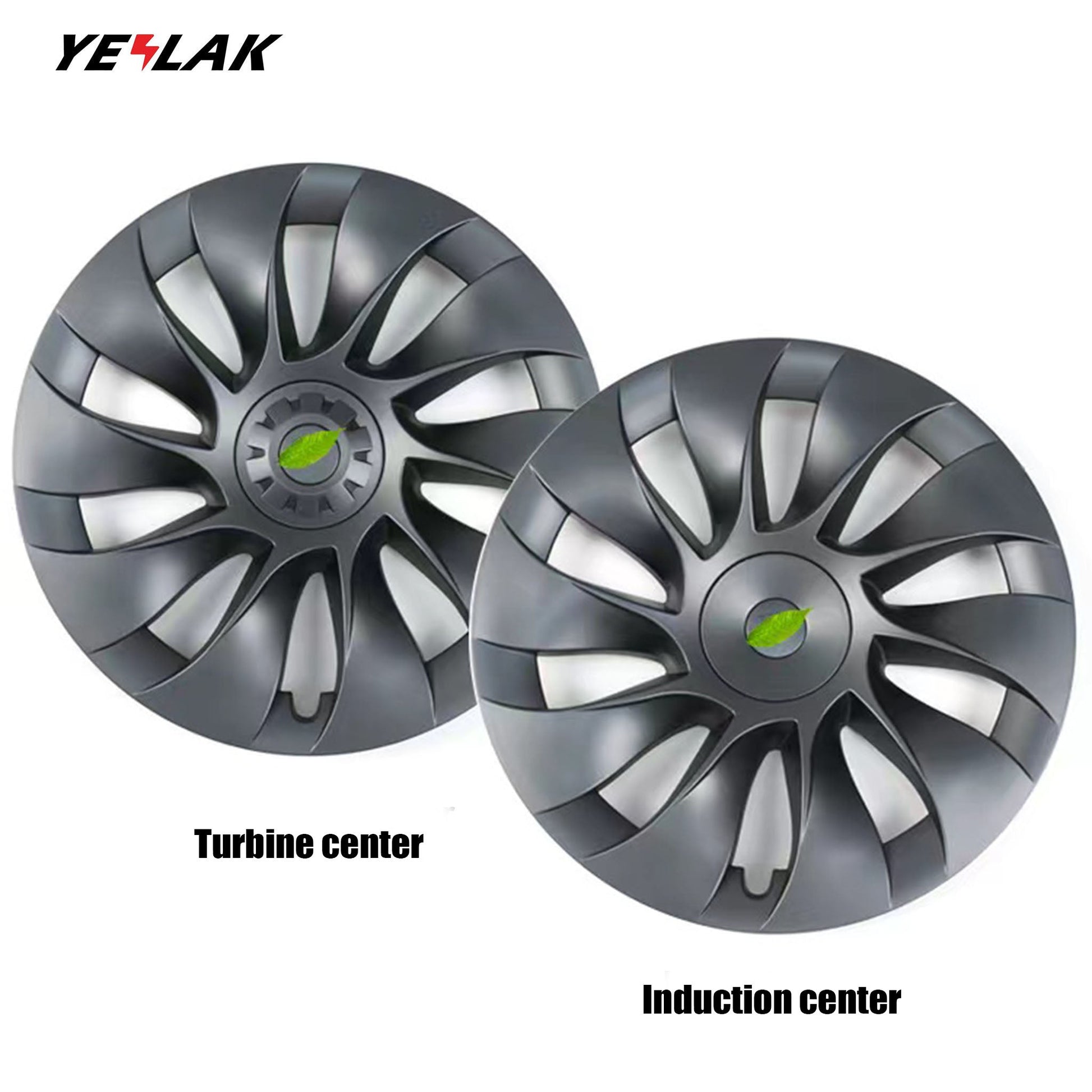 Performance hubcaps in turbine design for the Tesla Model 3