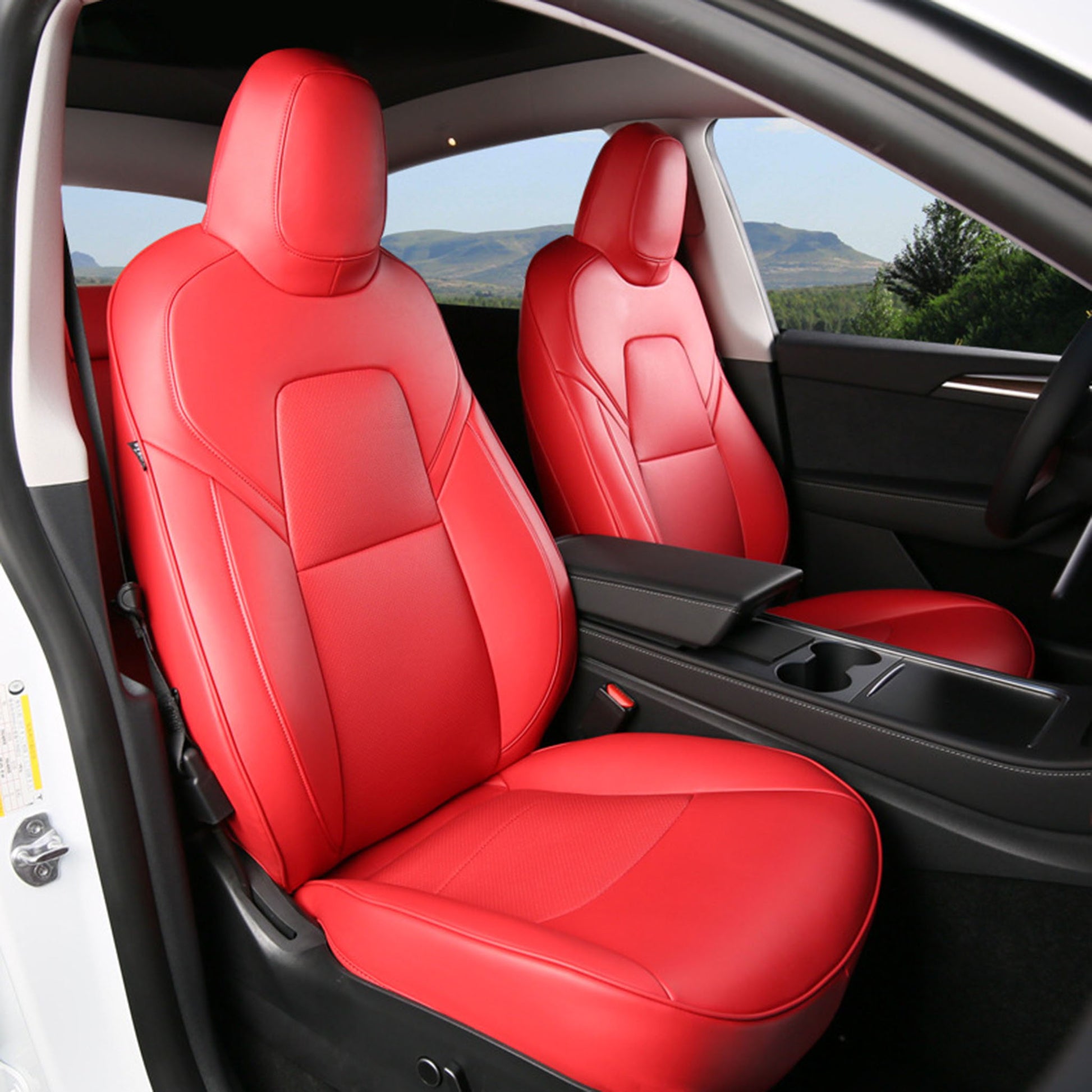 VOIV 1 Stück Auto Sitzkissen für Tesla Model 3/Fastback Model 3/Model S  Liftback, Atmungsaktiv Bequem Sitzauflage für Autositz, Bürostuhl und Alle