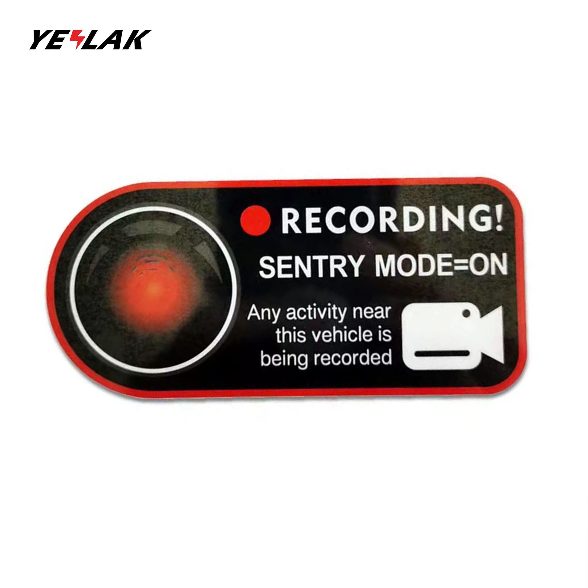 Sentry Mode Record Window Sticker For Tesla Model 3 / Y / S / X-Vehicles & Parts-Yeslak