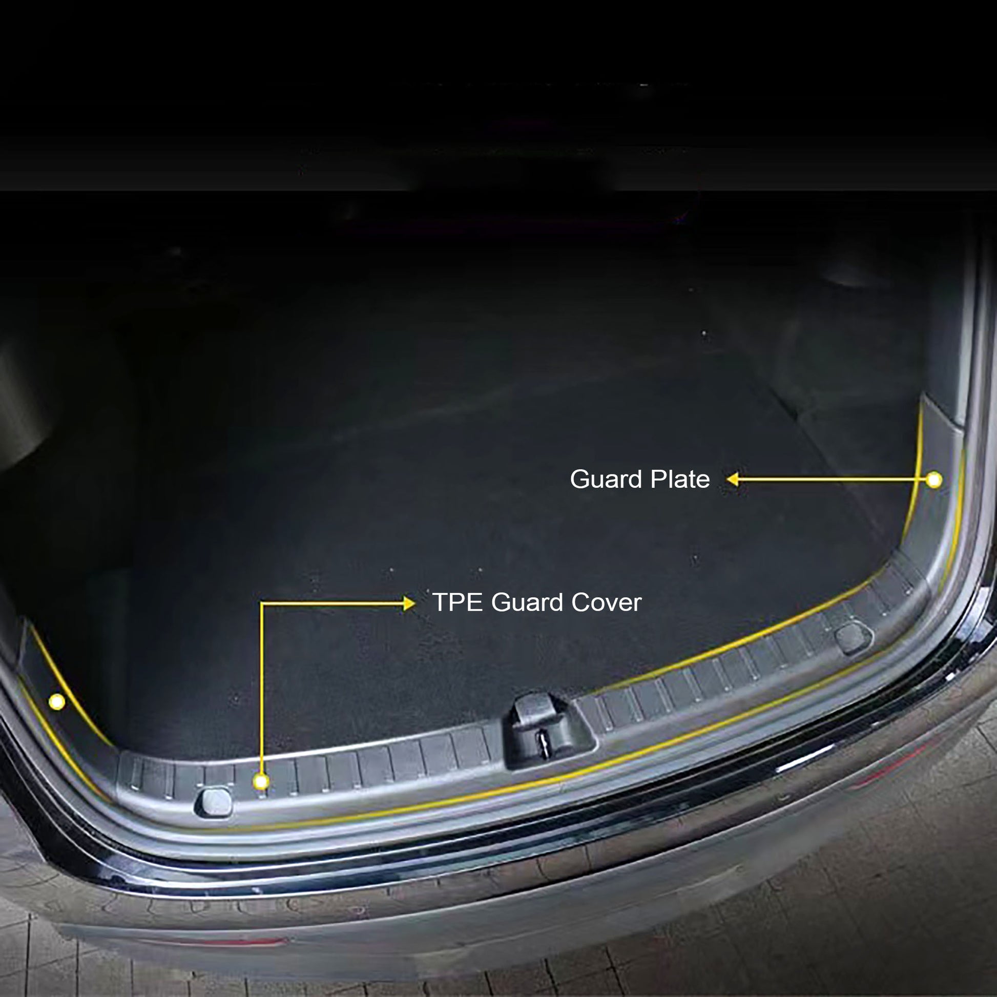 Trunk Sill Plate Cover for Tesla Model Y-Yeslak