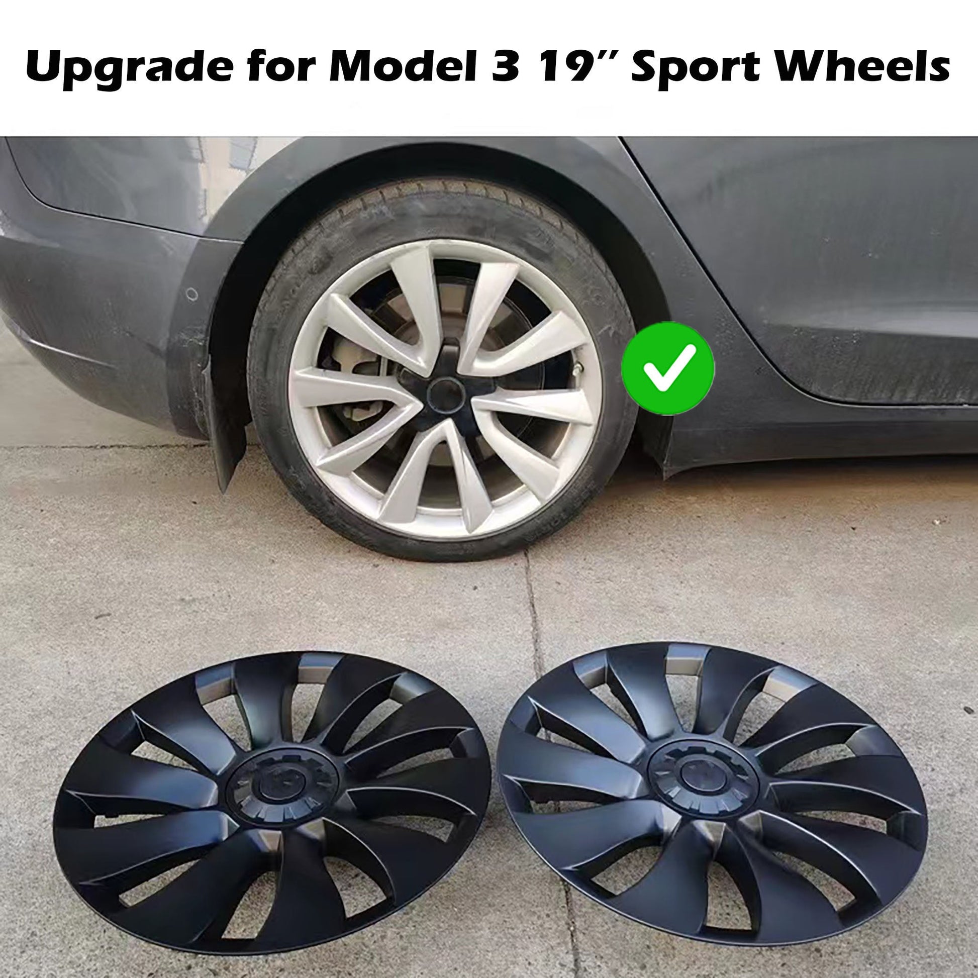 1Pcs of Uberturbine Wheel Covers For Tesla Model 3 19'' Sport Wheels (2017-2023)