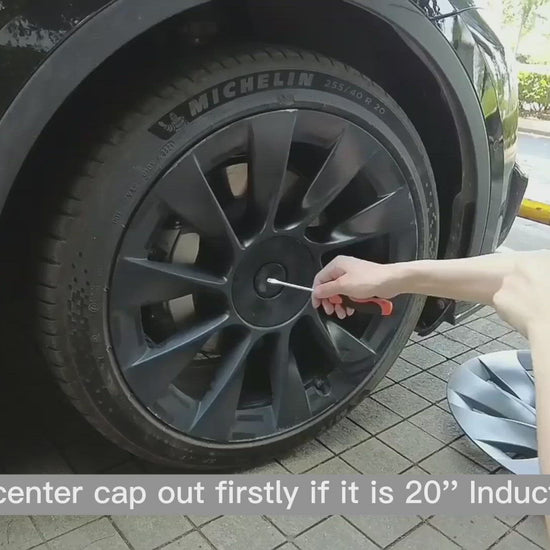 Tesla Model Y wheel cover replacement installation videos