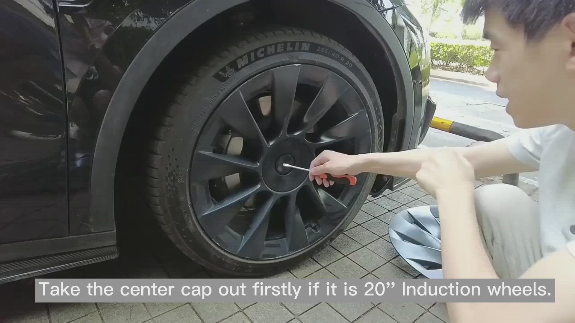 Tesla Model Y wheel cover replacement installation videos